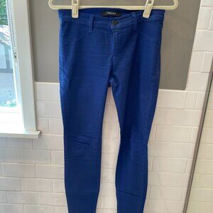 J Brand Skinny Blue Coated Denim Jeans | 27
